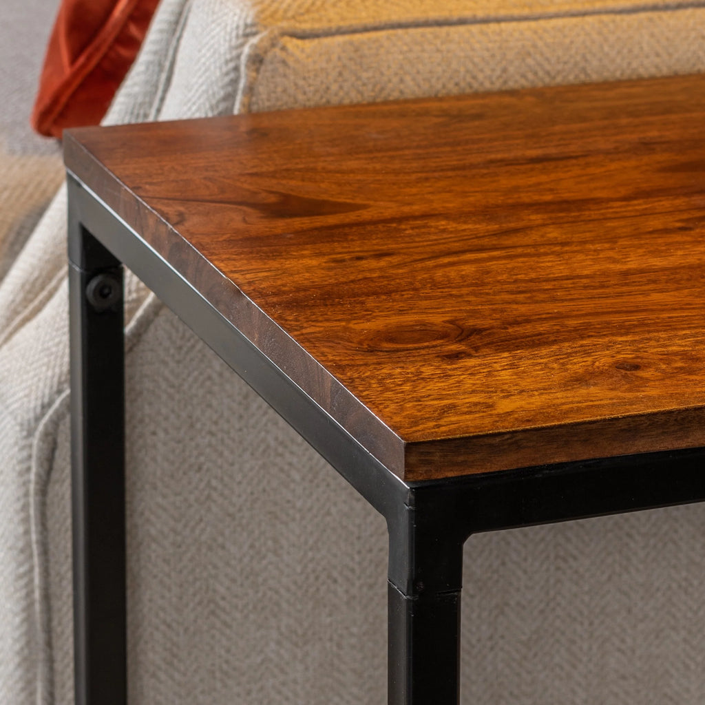 20"L Wood and Iron End Table Z147968
