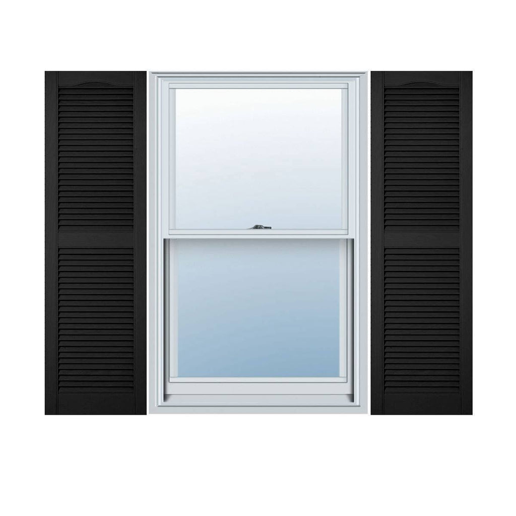 14 1/2x22W x 80x22H Vinyl Open Louver Shutters G8595