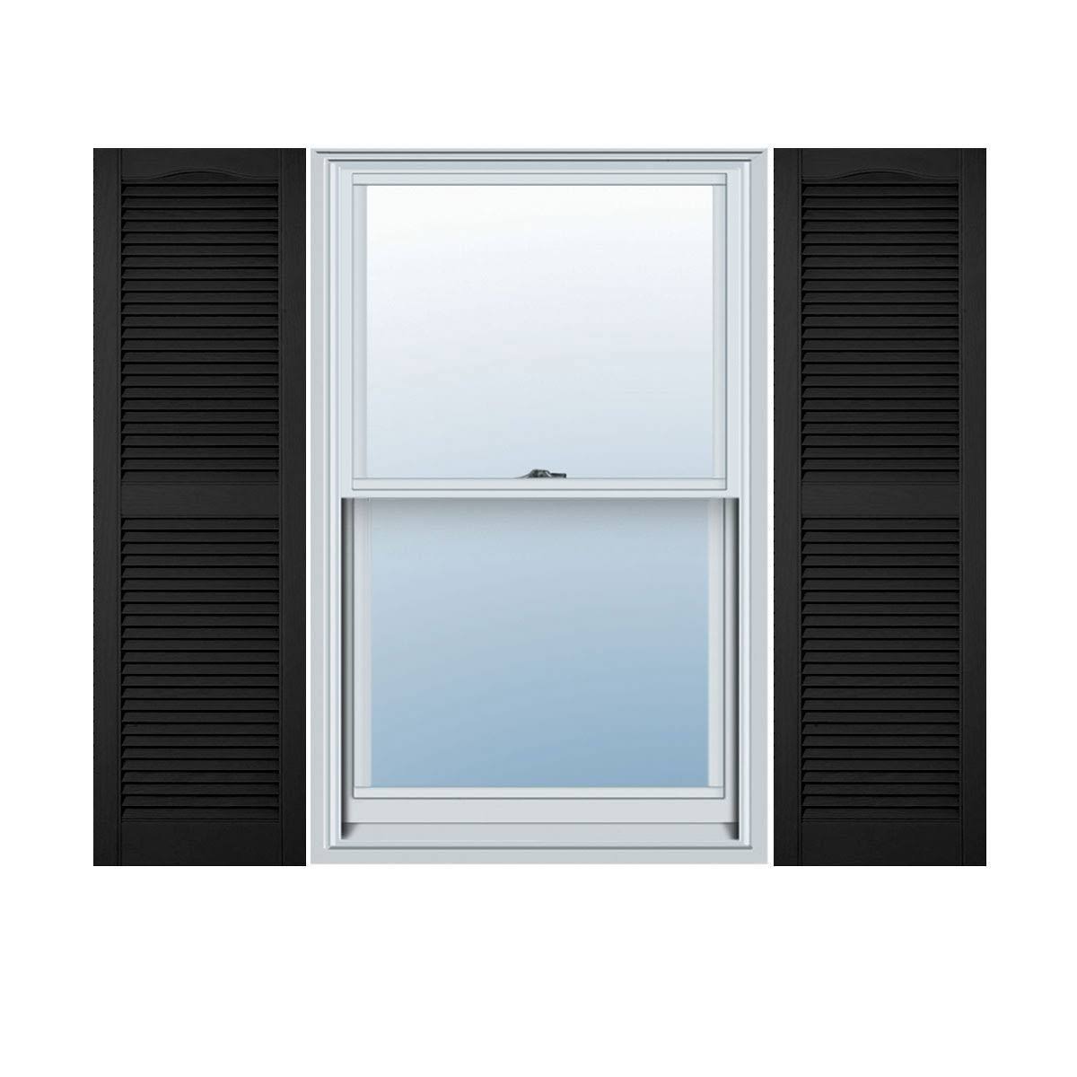 14 1/2x22W x 80x22H Vinyl Open Louver Shutters G8595