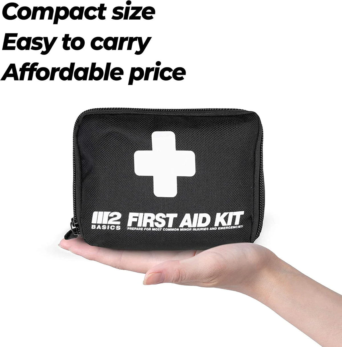 150 Piece First Aid Kit with Carabiner, Emergency Blanket, Medical Survival Bag E7261