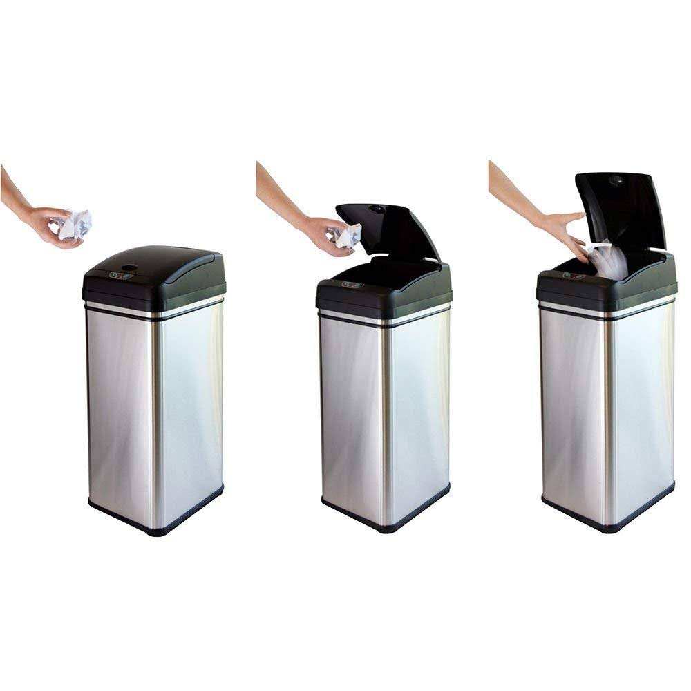 13 Gallon Automatic Sensor Kitchen Trash Can U433136
