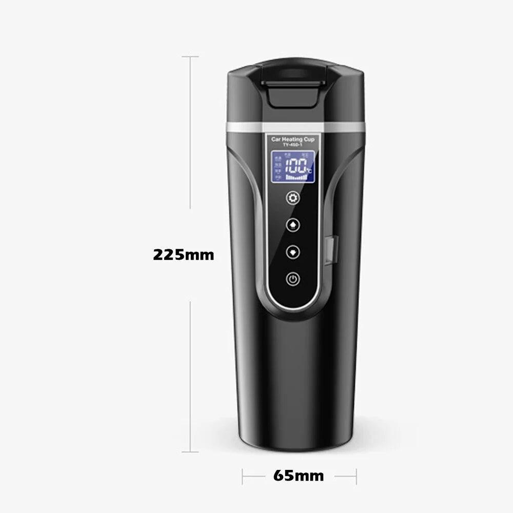 12V 24V Heated Water Cup Electric Kettle LCD Display L150