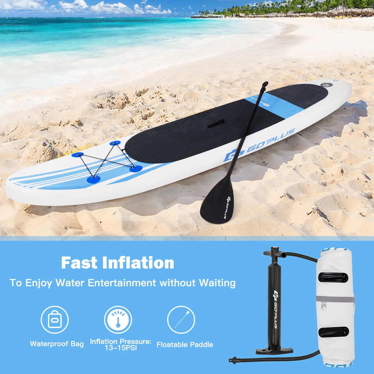 10' Inflatable Stand Up Paddle Board E183