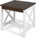 Acacia Wood End Table, Dark Brown Finish L502571