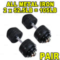 Adjustable Dumbbell Set 105 lbs Black J39790