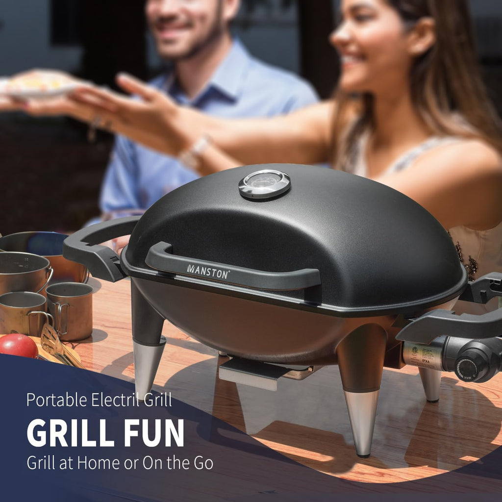 1500W Electric Barbecue Grill with Built-In Thermometer Z81009