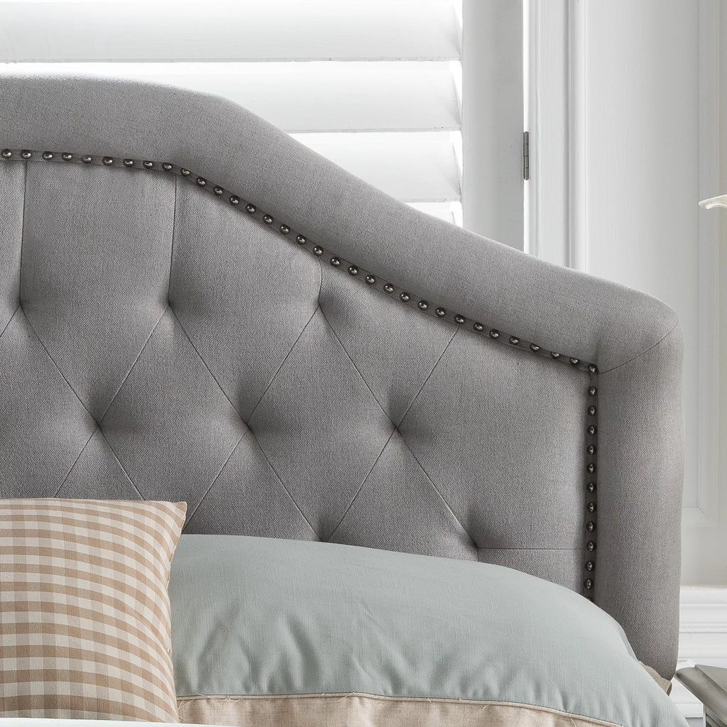 Light Gray Fabric Full/Queen Headboard F172953