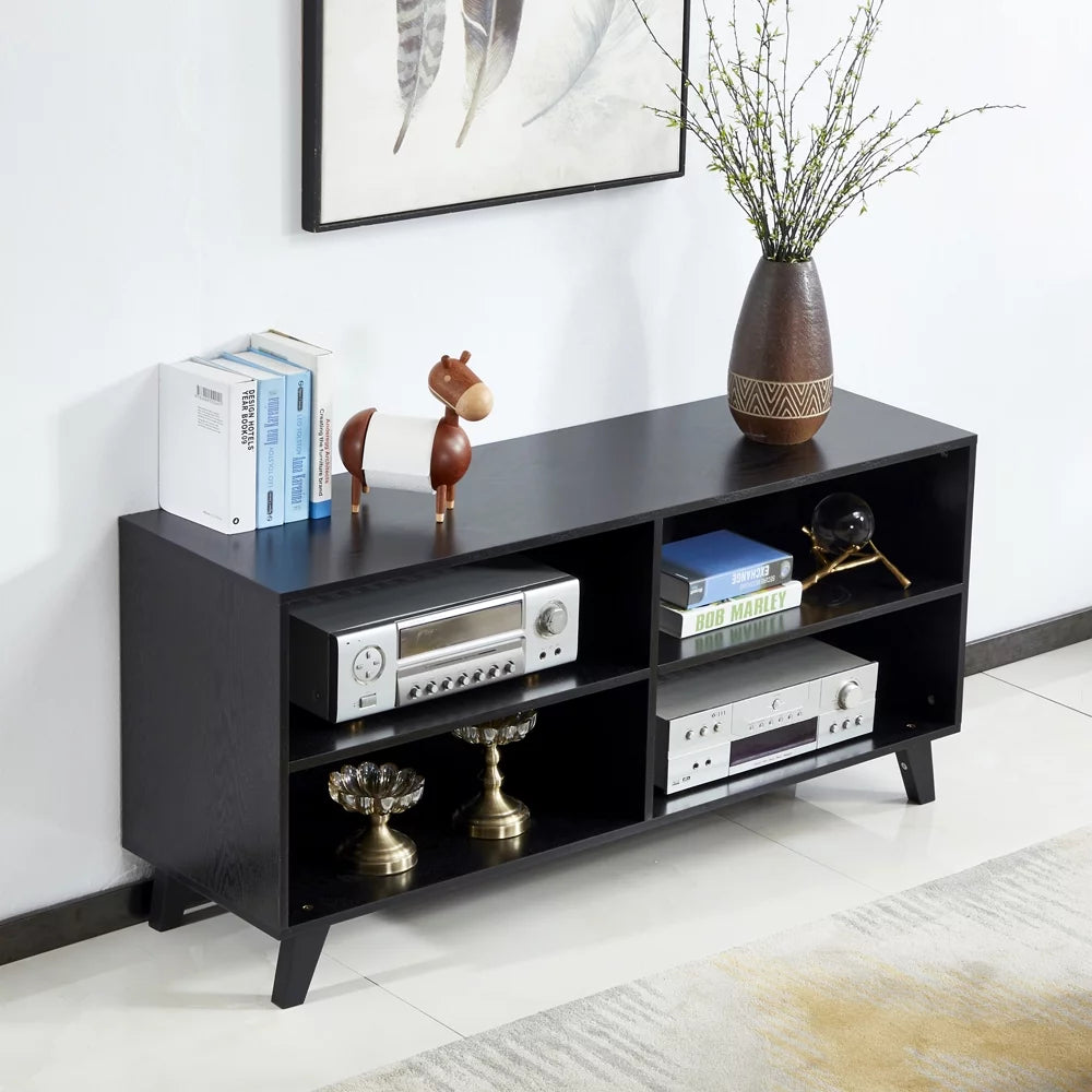 Black 52 Inch Wooden Storage Cabinet F10447