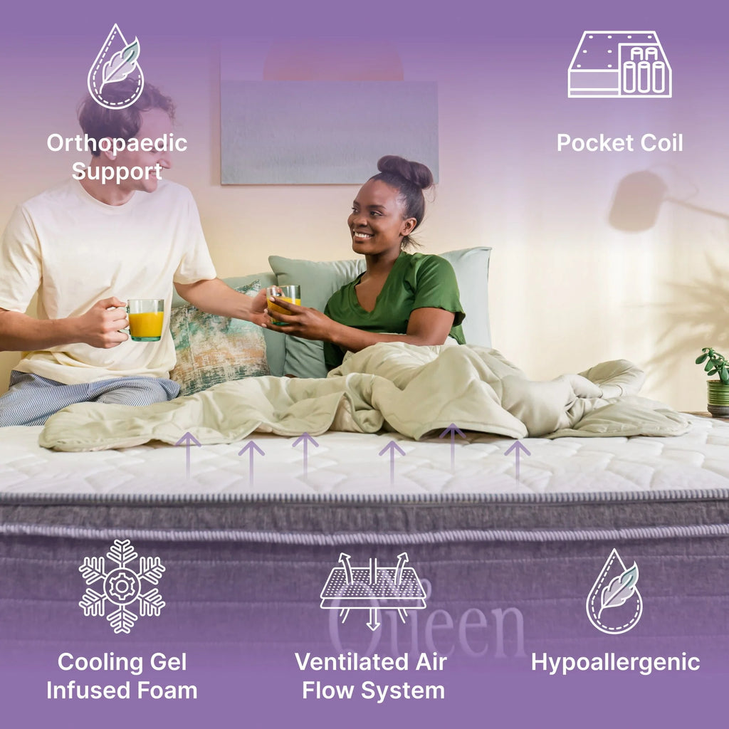 Queen Size Hybrid Memory Foam Pocket Spring Mattress N5656