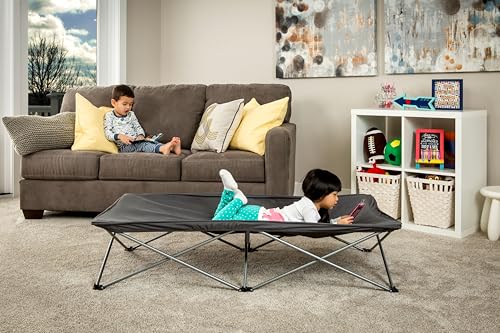 Portable Toddler Bed Gray 54x28x12 Inch R598925