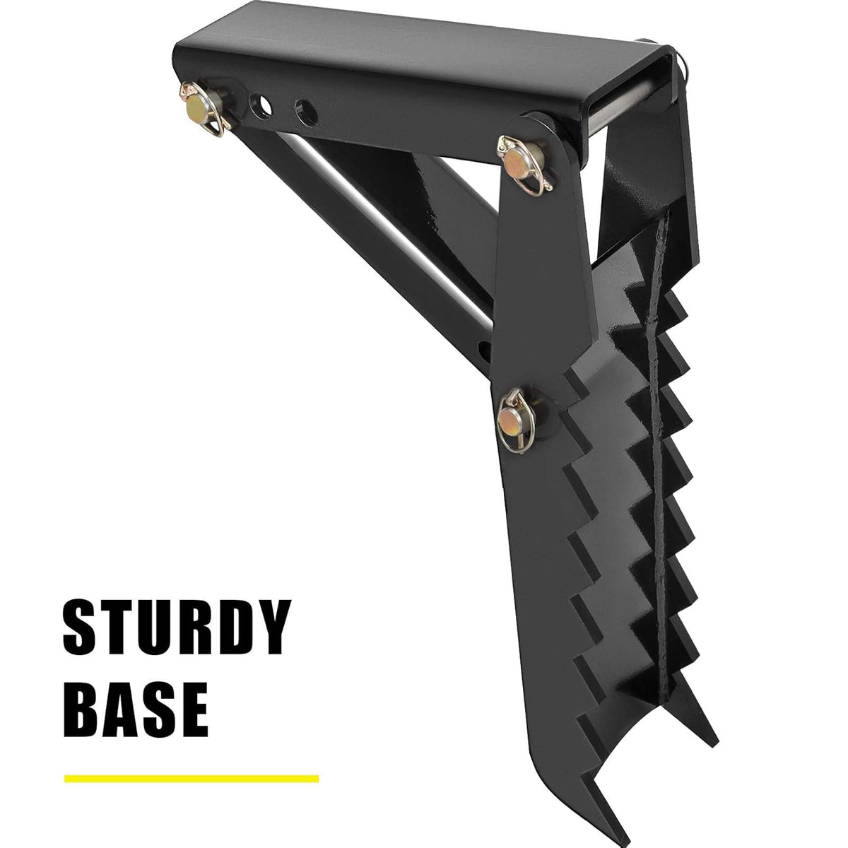 24 Backhoe Thumb, 1/2 Steel Thickness, Black Steel Weld On Thumb Attachments with 12mm Bolt-On Design P59645