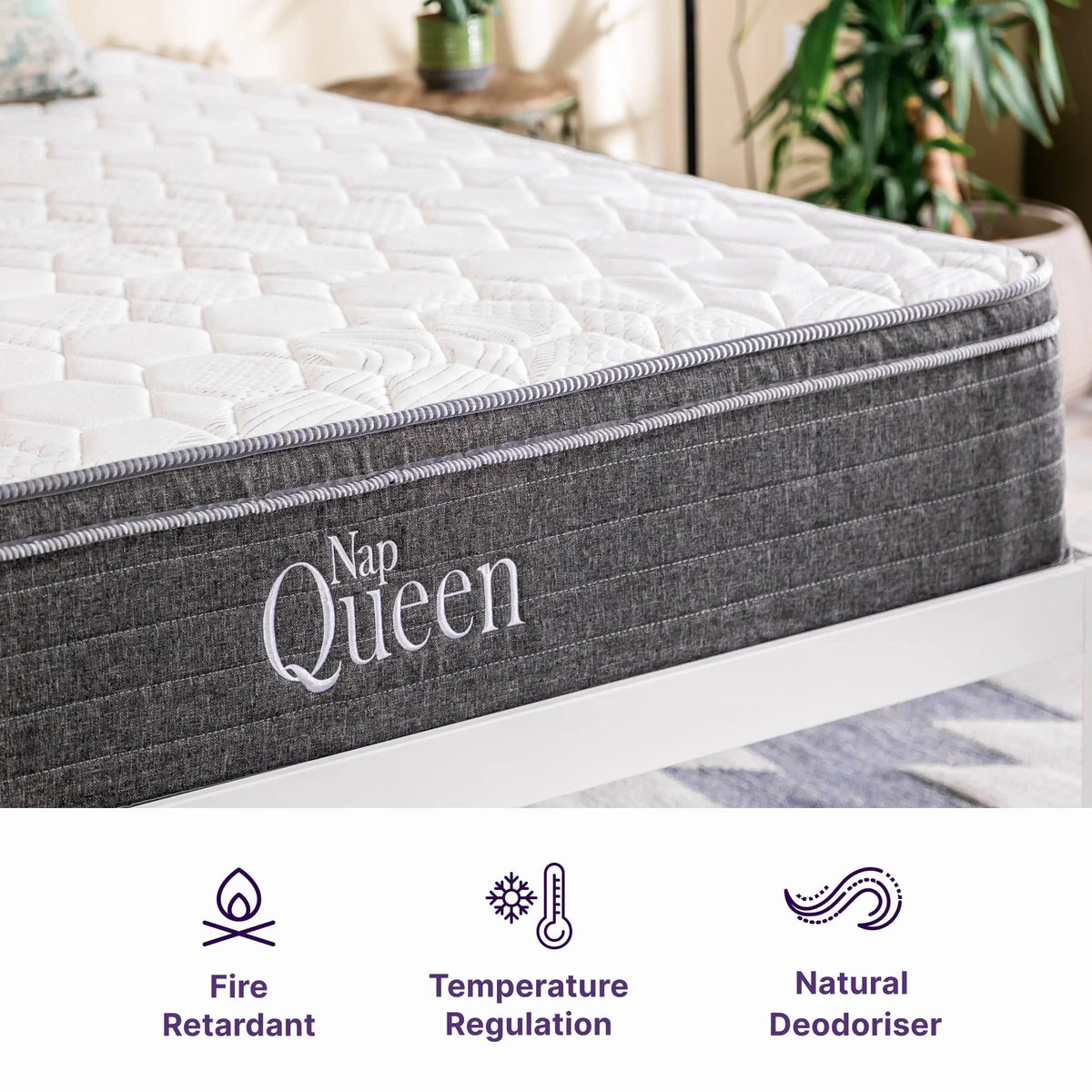 Queen Size Hybrid Memory Foam Pocket Spring Mattress N5656