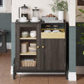 Coffee Bar Cabinet with Tempered Glass Door T766789
