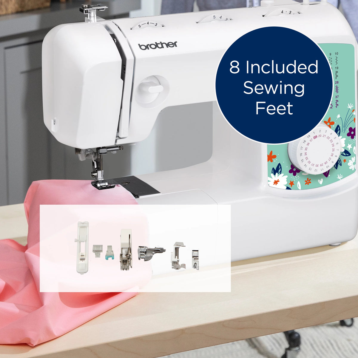 Sewing & Quilting Machine with Built-in Stitches & Wide Table Q605005