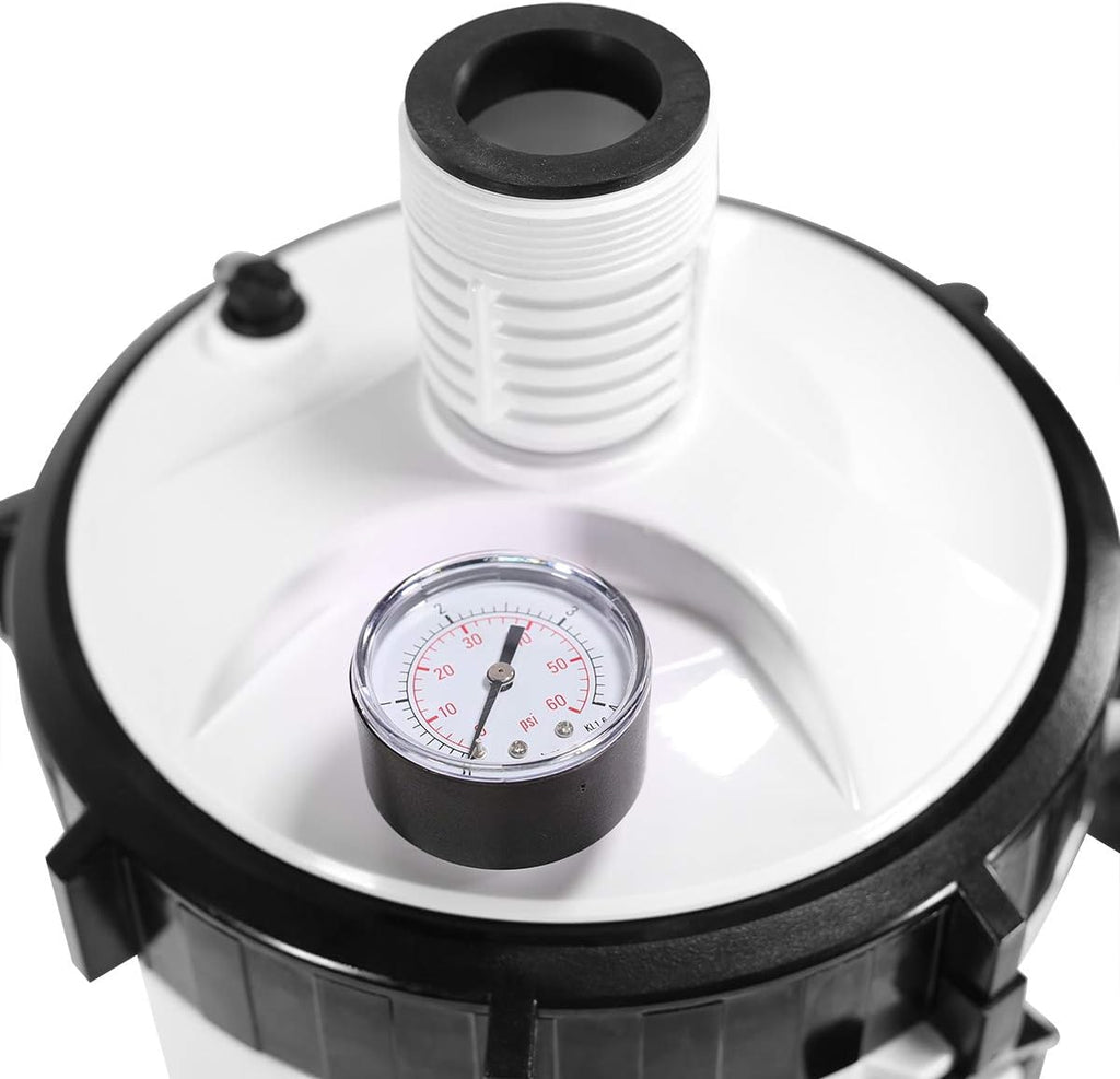 White/Black Above Ground Pool Cartridge Filter System with Pump E3106