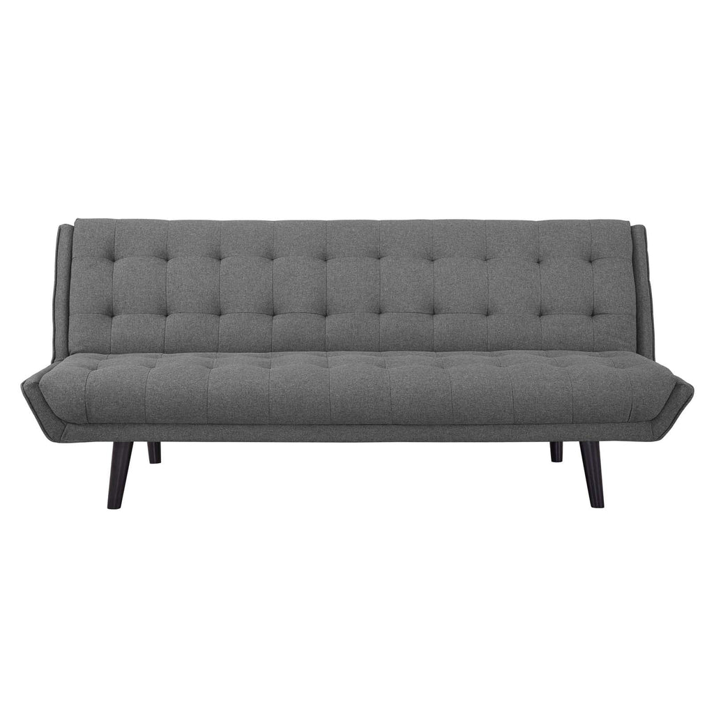 Grey Tufted Fabric Sofa Bed J761