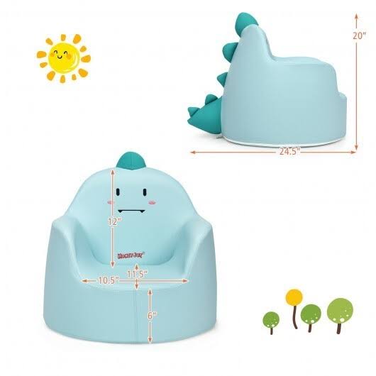 Blue Kids Cartoon Sofa Armchair Couch N482
