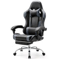 Grey Ergonomic Gaming Chair with Footrest G4487