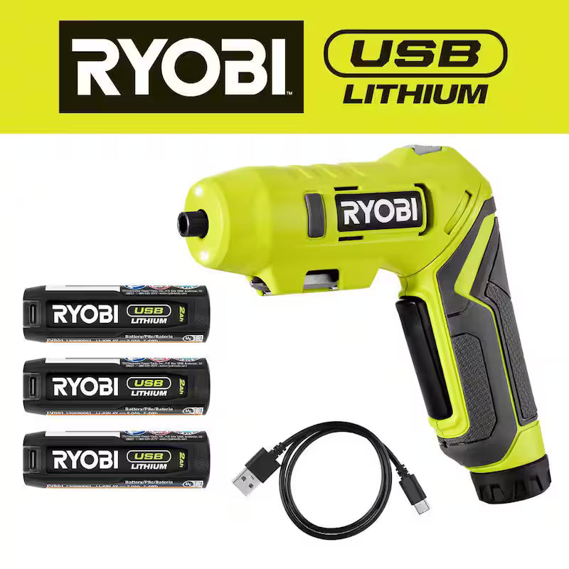 USB Lithium Screwdriver Kit and 2.0 Ah Lithium-ion Rechargeable Batteries H858604