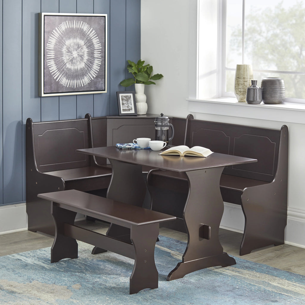 Espresso Corner Dining Nook with Storage B315