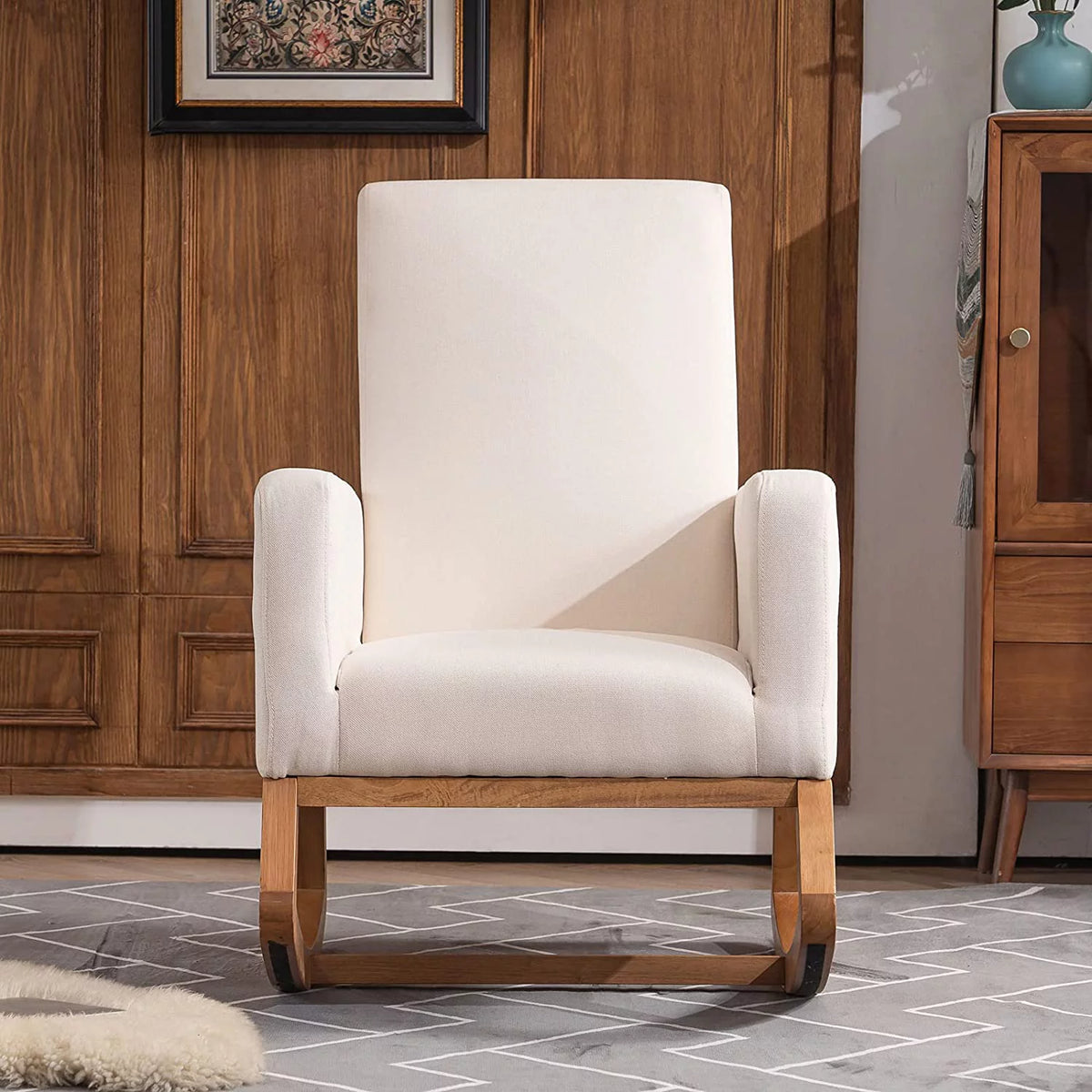 Beige Solid Wood Rocking Chair C636376
