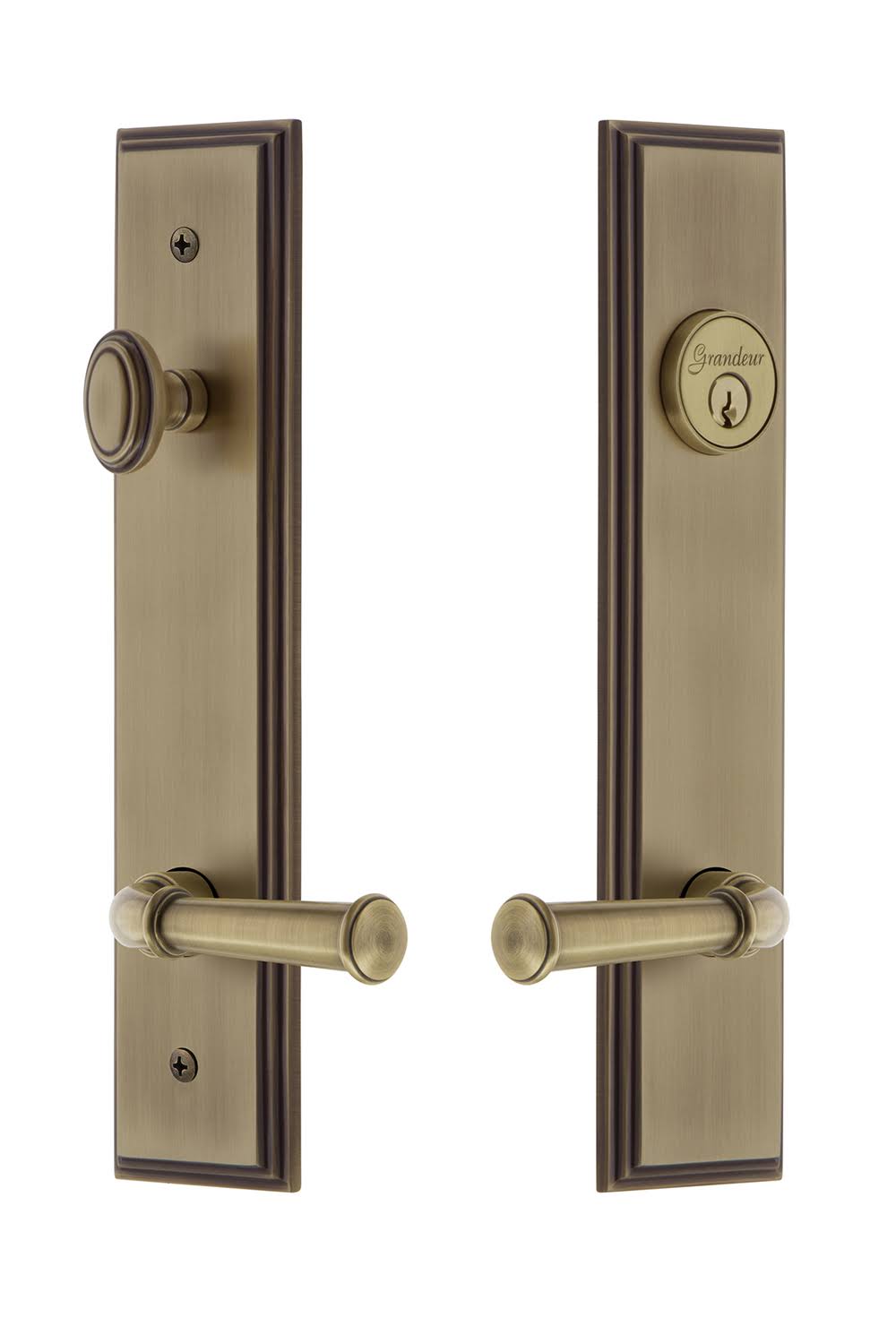 Vintage Brass Entry Lever Set F15551