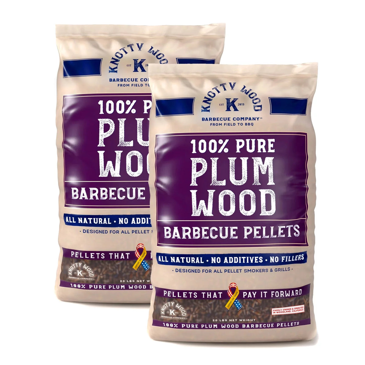 Plum Wood BBQ Cooking Pellets 40 lbs O43681