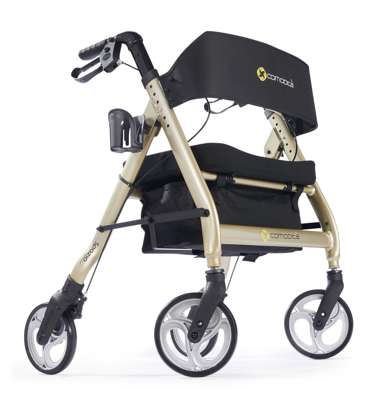 Extra Wide Heavy-Duty Rollator Walker with 20 Wide Nylon Seat 440 lb Weight Capacity H18394