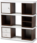 White/Walnut Bookcases M3119