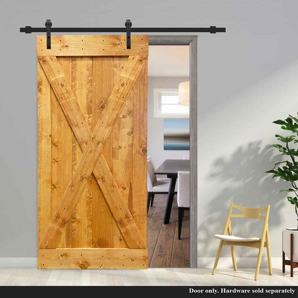 Solid Knotty Pine Wood Interior Sliding Barn Door Slab Z5466