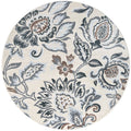 6ft Round Cream Area Rug M252