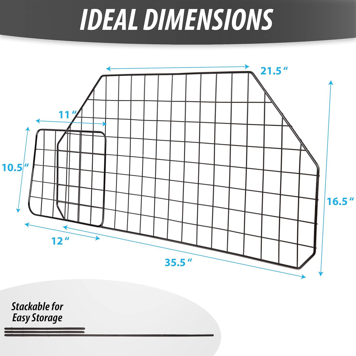 Black Heavy Duty Coated Wire Pet Barrier, Pack of 2 F23029