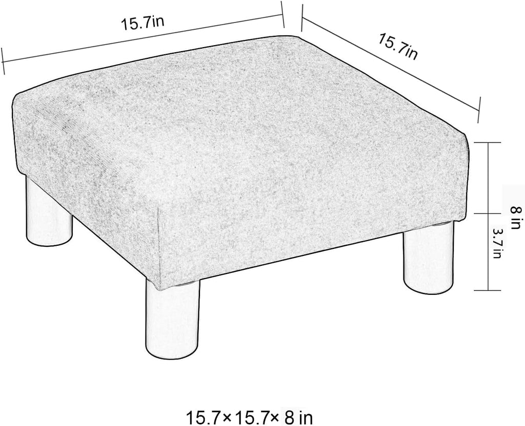Blue Square Ottoman Footstool L55468