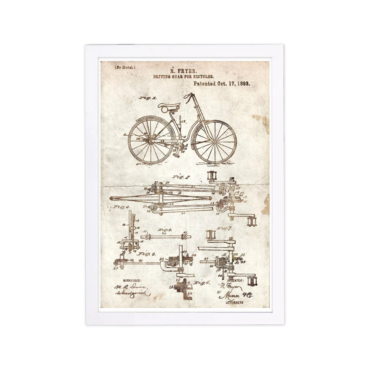 Framed Transportation Wall Art Print N907