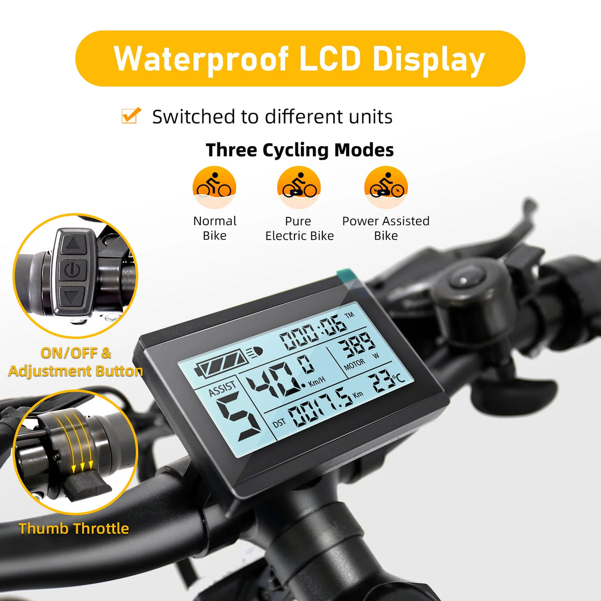 27.5 inch City Electric Bicycle 48V 500W Removable 13AH Battery Black Q4587