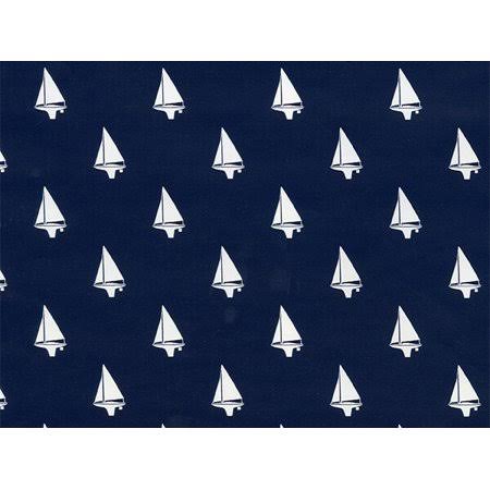 Navy Blue Sailboats 30x22 Gift Wrap B747