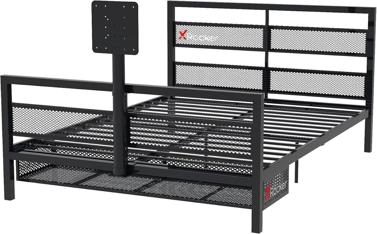 Black Basecamp Bed with TV Mount S795