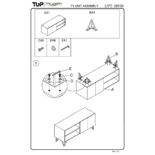 Mango Wood and Metal Tv Stand With Storage Cabinet Brown X8583