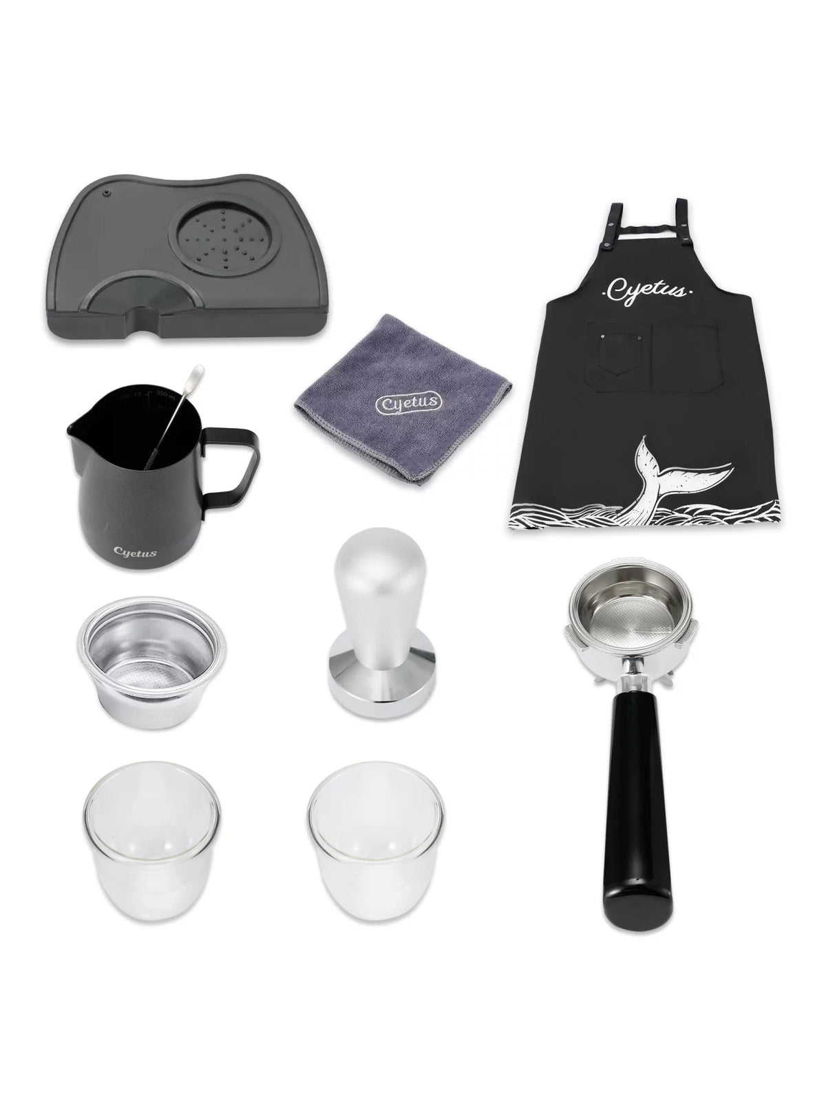 All in One Espresso Machine with Coffee Grinder and Milk Steam Wand Q89449