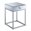 Mirror & Silver End Table D41366